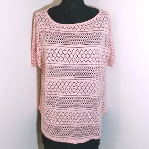 <3 HONEY LACE Women's Size XL Blouse Top Shirt